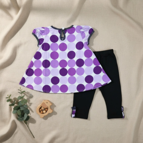 New Laura Ashley Baby Girl Outfit set Top Leggings matching headband 6 months - Picture 3 of 3